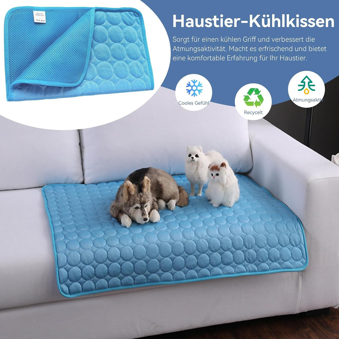 Kühlmatte Hund, Kühlmatte Katze M-XXL, Kühlende Decke, Waschbar Haustiere Kühldecke Hund für Zuhause