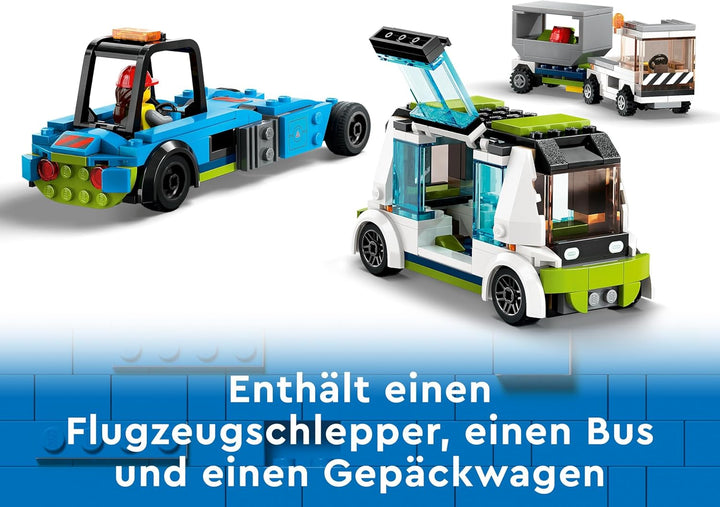LEGO 60367 City Passagierflugzeug Spielzeug-Set, grosses Flugzeug-Modell mit Fahrzeugen des Flughafe