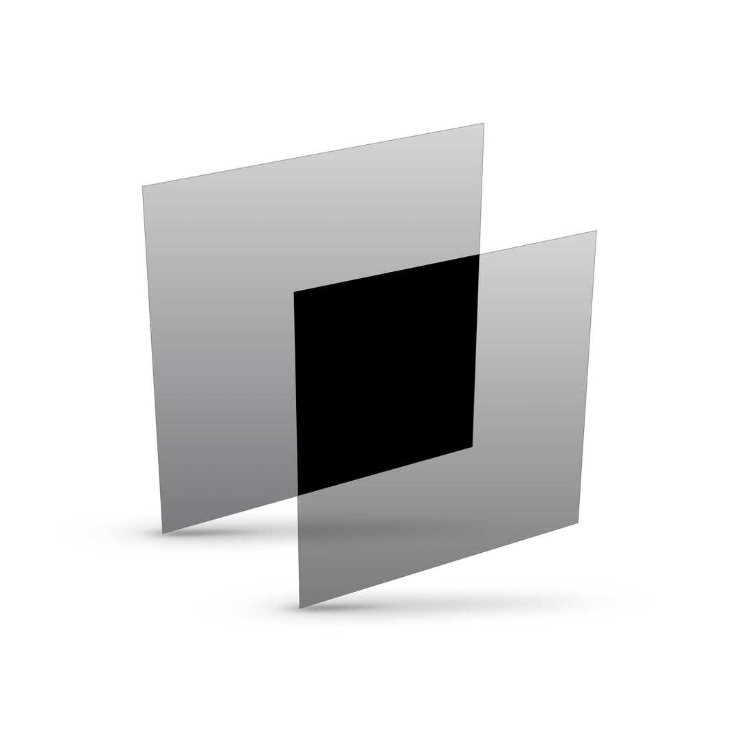 ScreenTech Polarisationsfolie 200 x 200 x 0,4 mm | Zirkular 0°/0° | 2 Stück-Set (Links/Rechts) | Nic