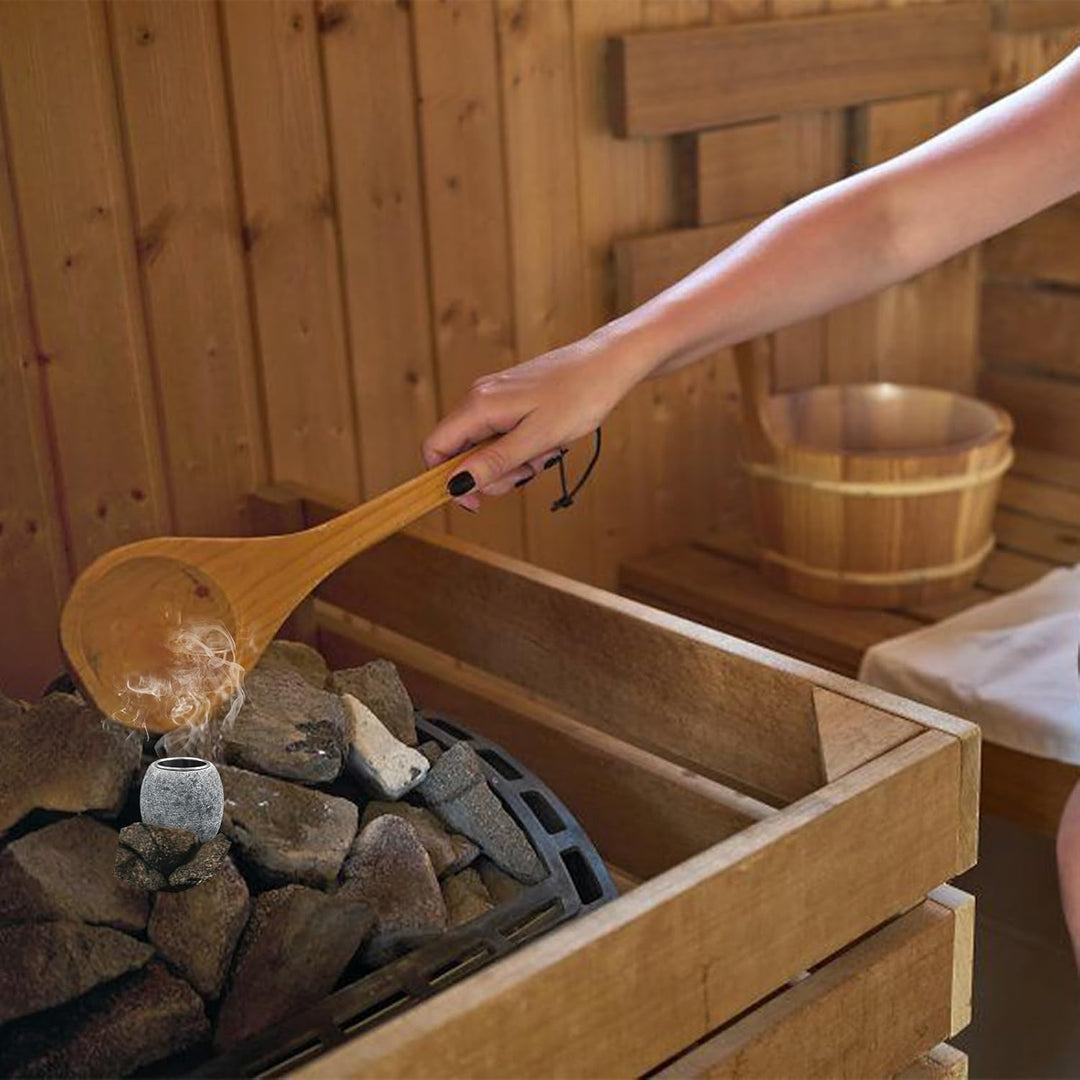 2 Stück Verdampferschale für die Sauna, 6,4 × 5,6 × 5,6 cm, Aromatherapie Stein Zubehör mit Edelstah