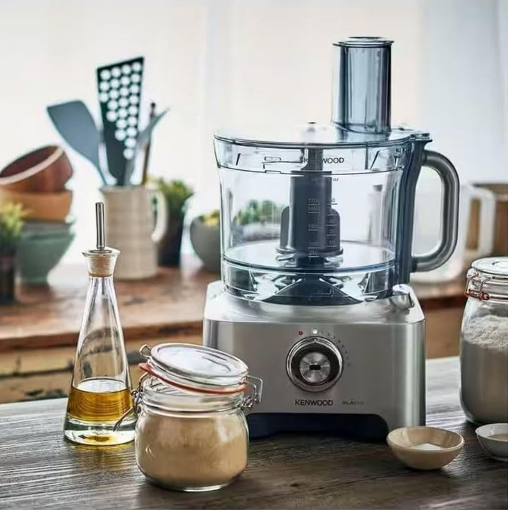 Kenwood MultiPro Sense FPM800 Kompakt-Küchenmaschine 3,5 Liter Edelstahl Messer 4 Arbeitsscheiben un