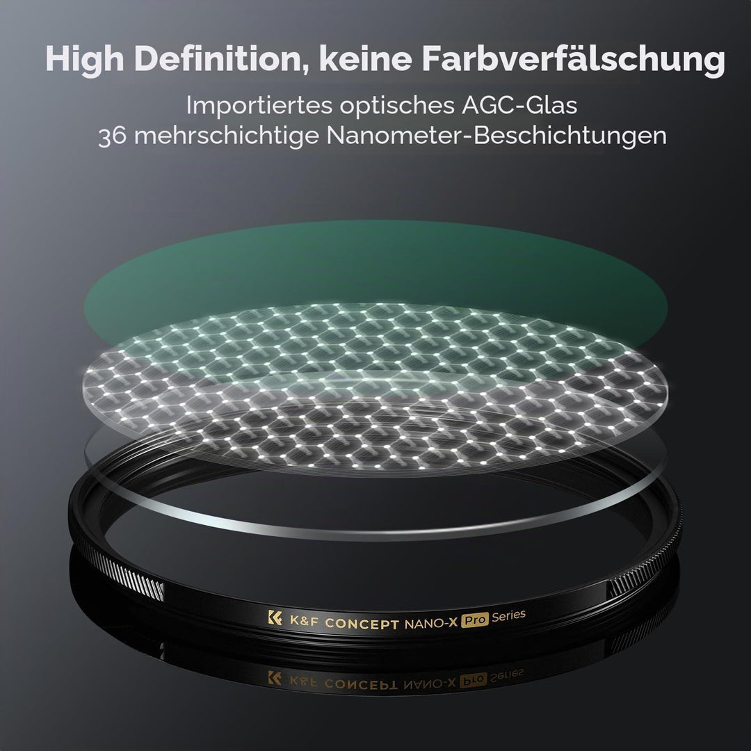 K&F CONCEPT Filter 67mm Black Mist 1/8 & Ultra-niedrige Reflexion, Optisches Glas mit Multi-Nano-Bes