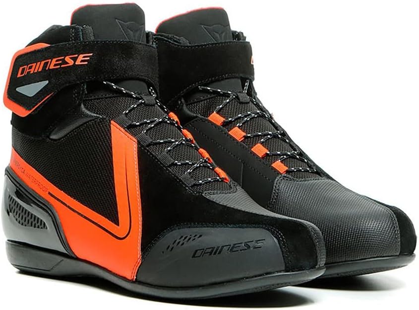 Dainese Herren Energyca D-wp Shoes 41 EU Black Fluo Red, 41 EU Black Fluo Red