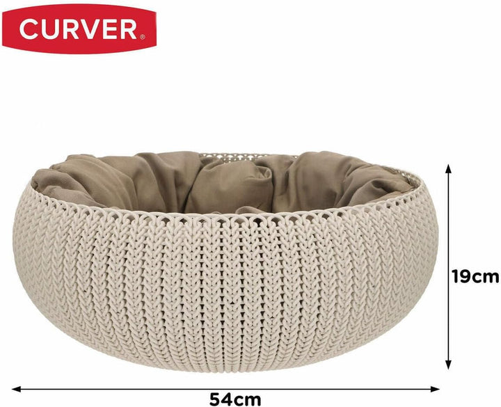 Curver Pet Bed L 57 x B 57 x H 33 cm hellbraun, L 57 x B 57 x H 33 cm hellbraun