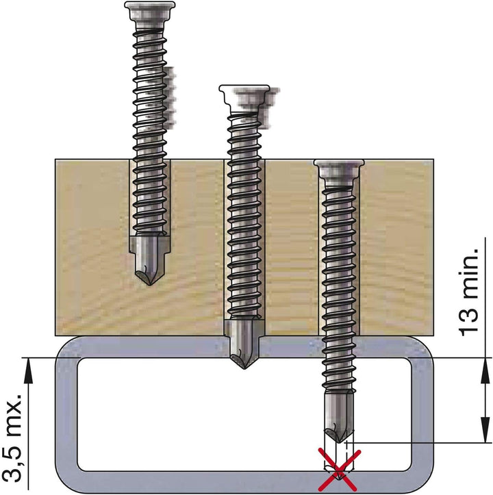 Reisser 14374/5 Flügelbohrschraube STKO 5,5 x 45 Edelstahl A2 / incl. SIT-Bit, silber
