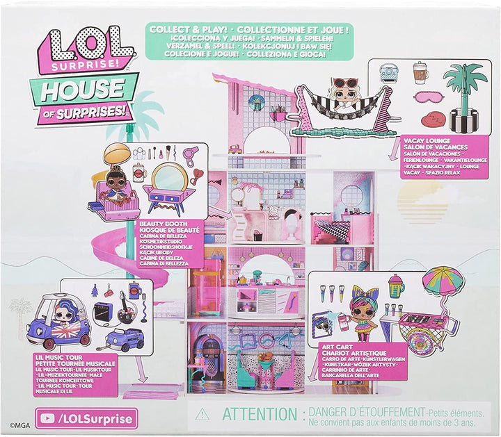 L.O.L. Surprise! OMG House of Surprises Playset - Vacay Lounge - 7,6 cm grosse Puppe Leading Baby un
