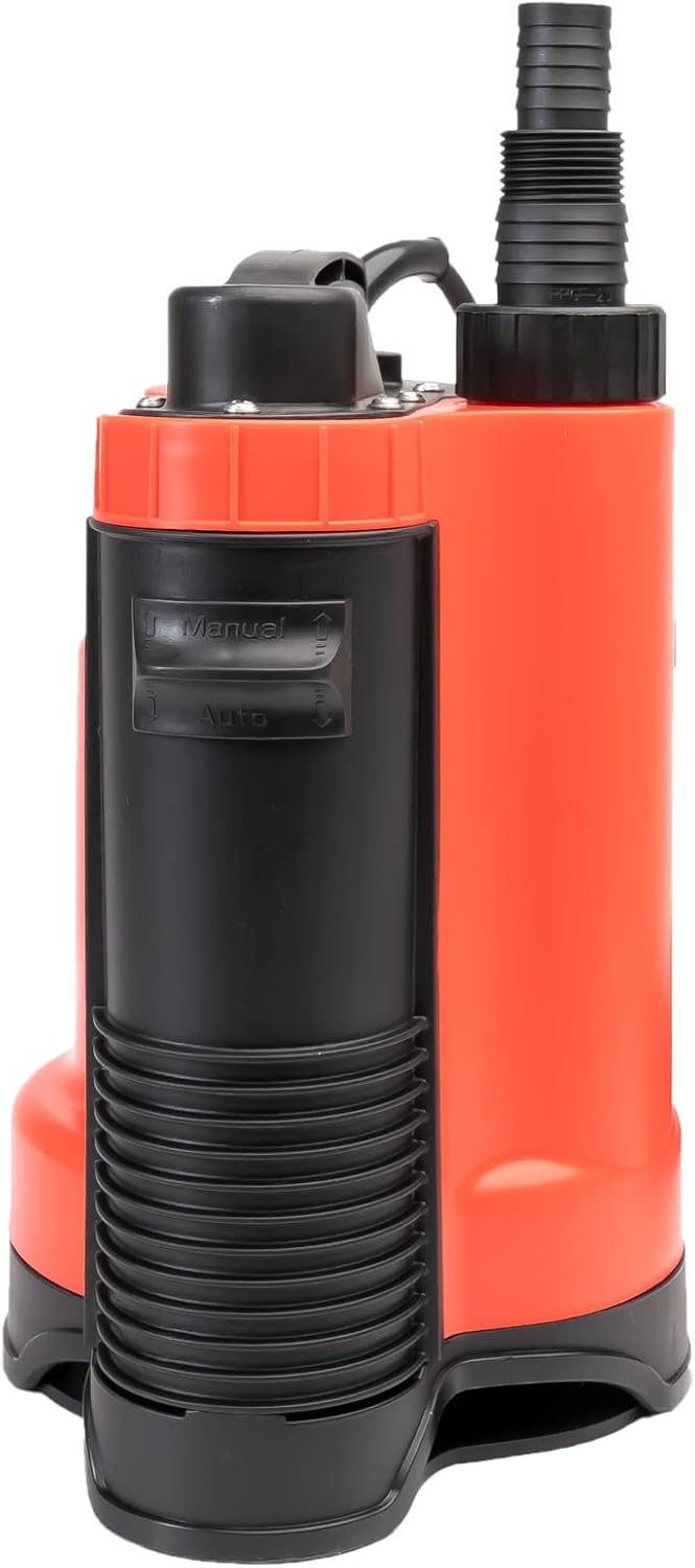 Grafner Drainage Tauchpumpe 750 Watt bis 13000 l/h Förderleistung, mit Schwimmschalter, flachabsauge