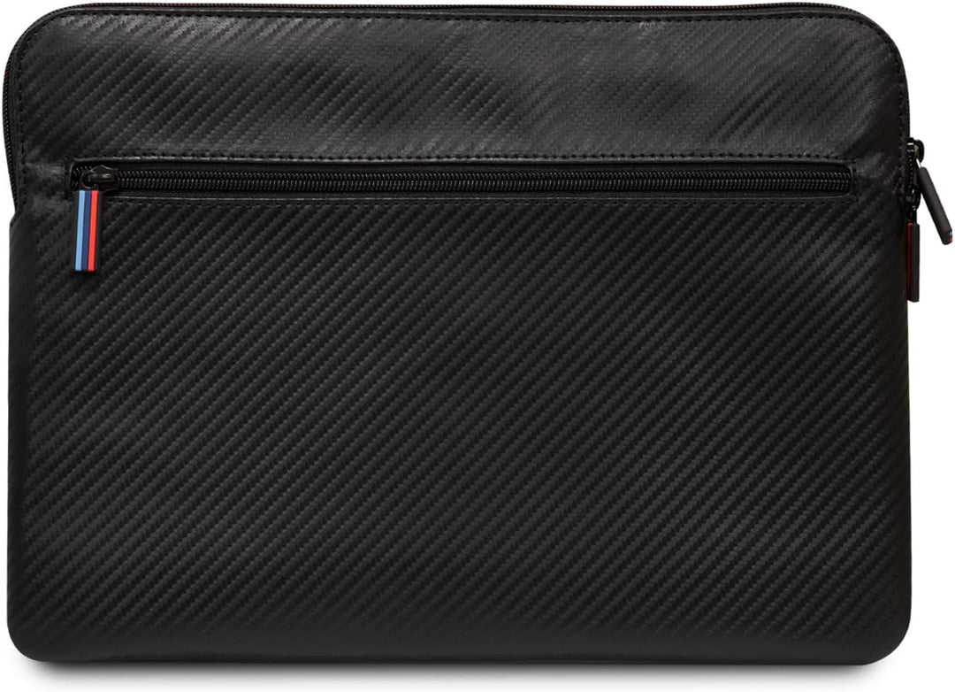 CG Mobile BMW Carbon PU Hülle mit kontrastierender dreifarbiger Schutztasche 14 Zoll kompatibel mit