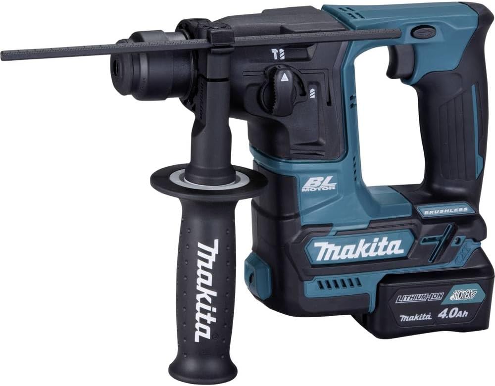 Makita HR166DSMJ Akku-Bohrhammer für SDS-PLUS 10,8 V / 4,0 Ah, 2 Akkus + Ladegerät im MAKPAC Petrol