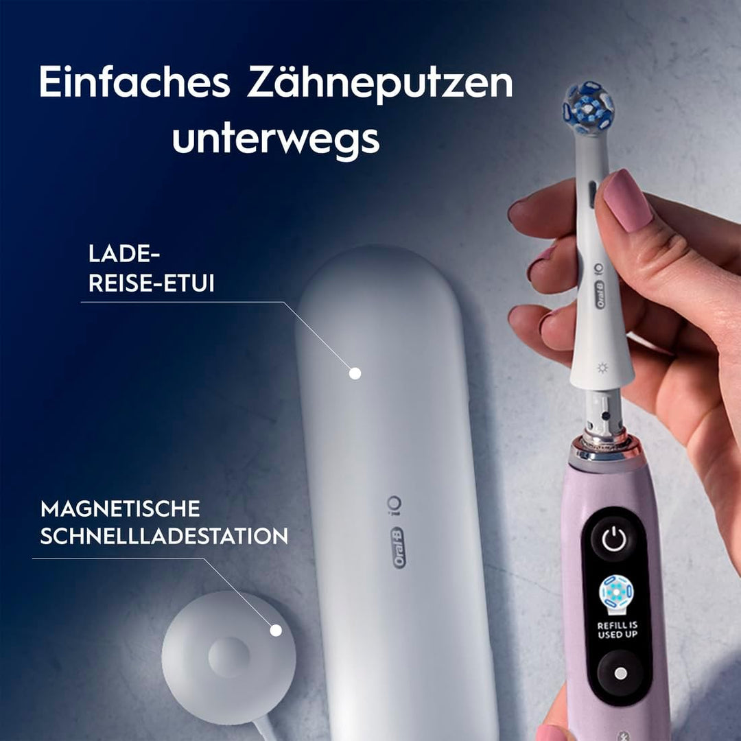 Oral-B iO Series 9 Elektrische Zahnbürste/Electric Toothbrush, 2 Aufsteckbürsten, 7 Putzmodi, Zahnpf