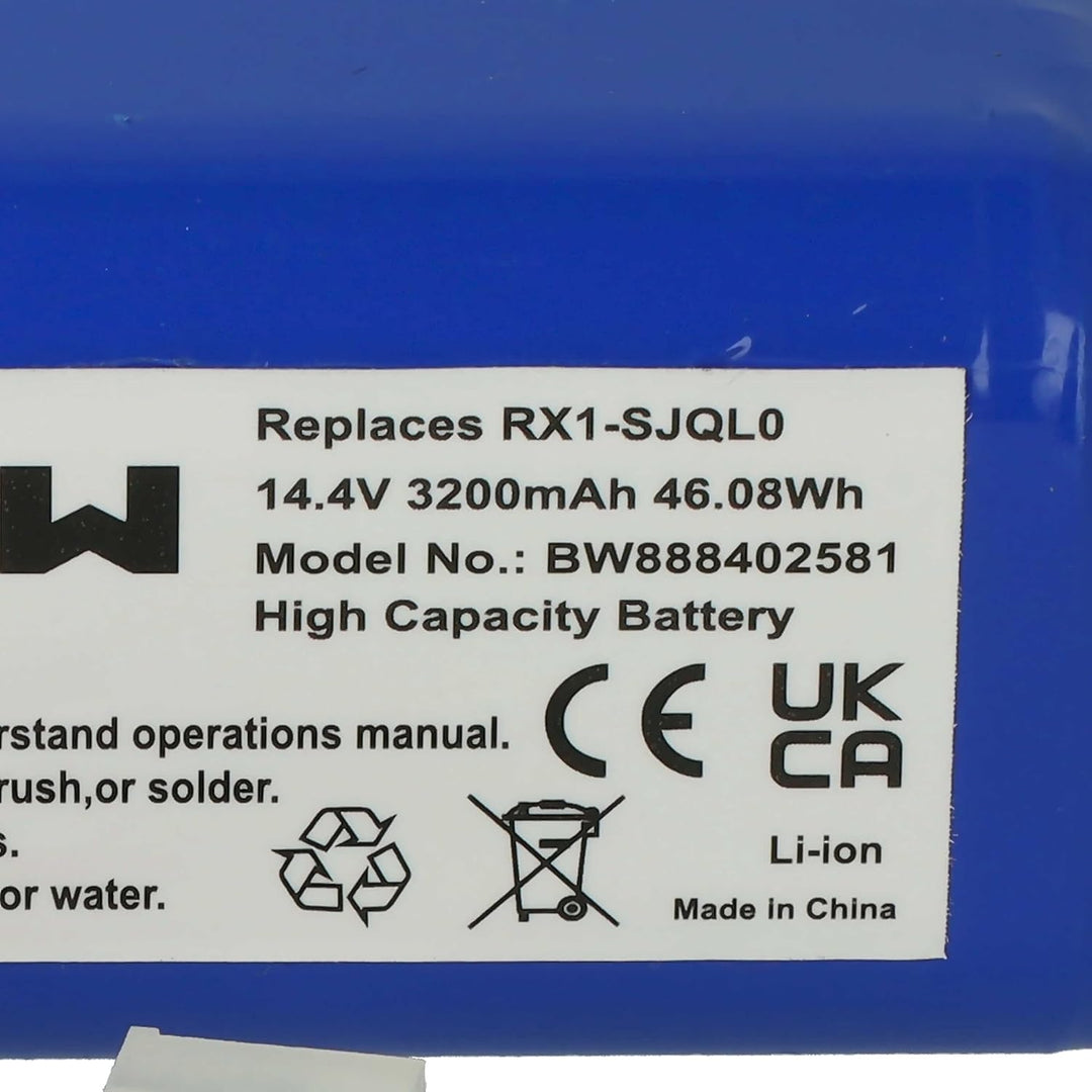 vhbw Akku kompatibel mit Yujin Robot iClebo Smart YCR-M05-10, YCR-M04-1 Saugroboter (3200 mAh, 14,4