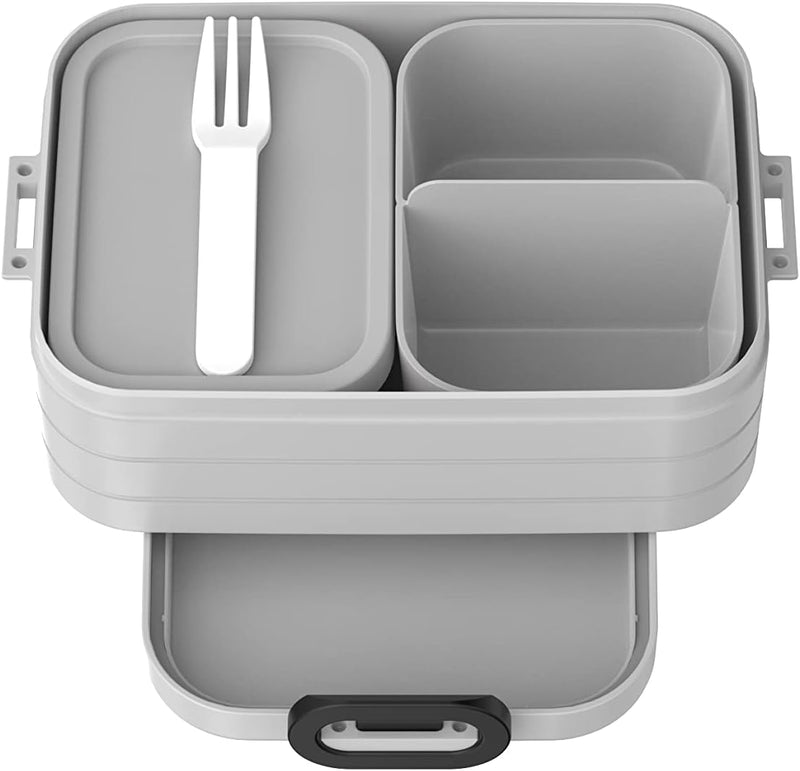Mepal Brotdose Midi - Brotdose mit Bento Box - Für 2 Sandwiches oder 4 Brotscheiben - Lunchbox für k