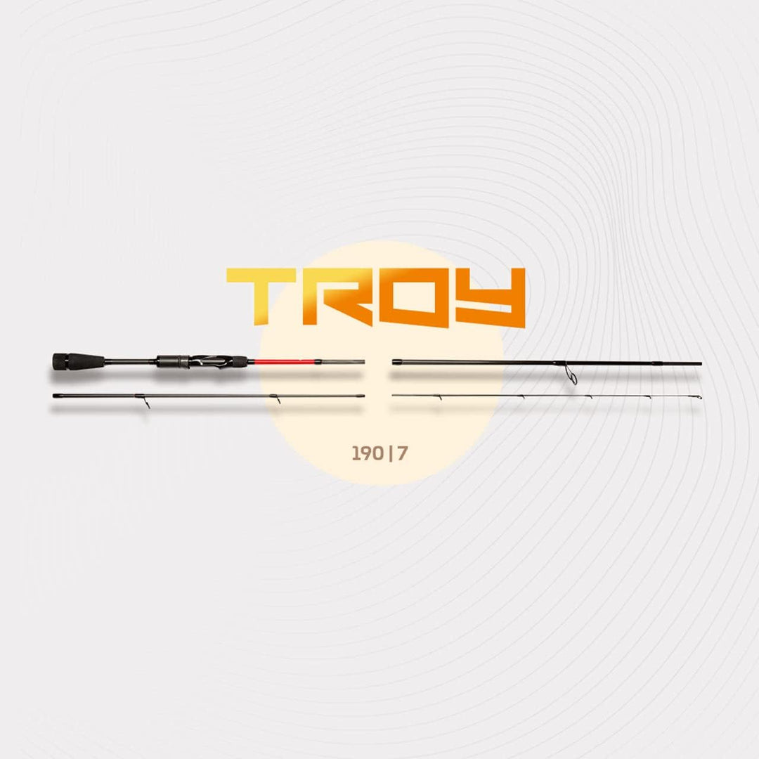 Zeck Predator Troy 1,90m 2-7g Spinnrute - Reiserute für Barsche &amp; Forellen, Barschrute für Angelreis