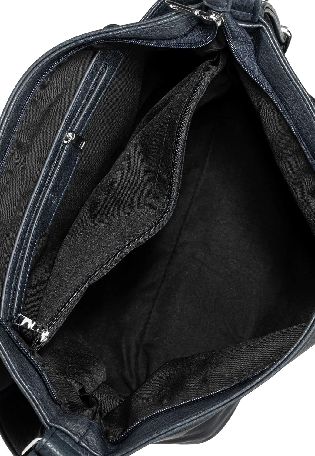 Caspar TS732 grosse Damen XL Umhängetasche Dunkelblau, Dunkelblau