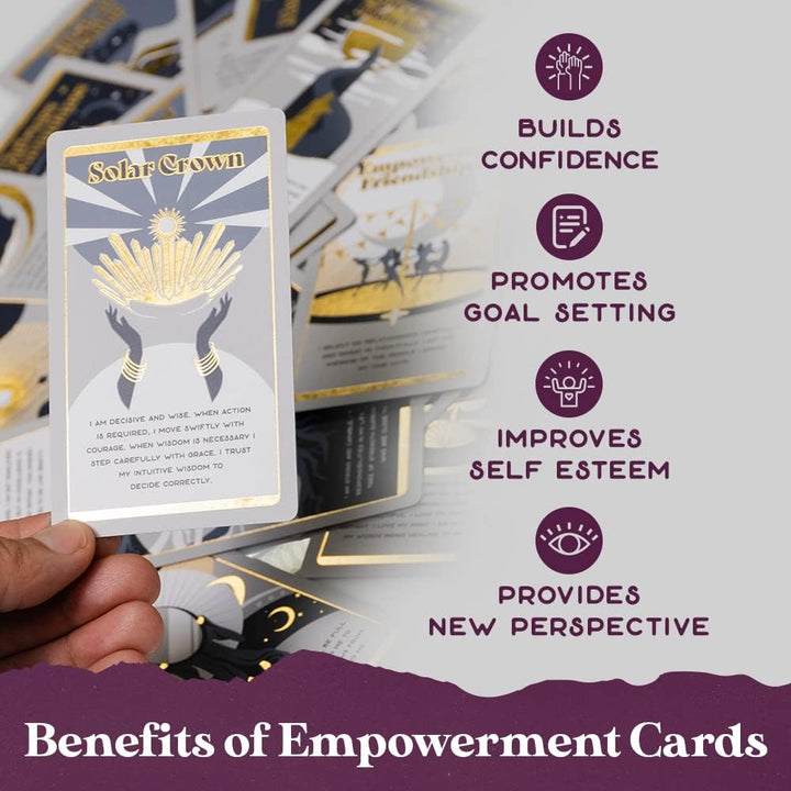 PURPLE CANYON Empowerment Cards | Deck mit 52 Motivationskarten zur Selbstpflege | perfektes Meditat