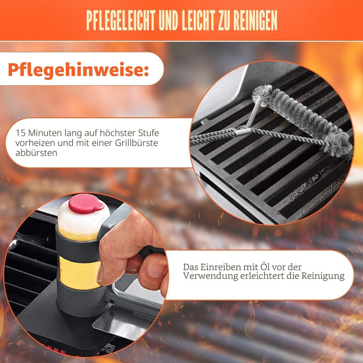 GFTIME 44.5 x 30.2cm 7638 Gusseisen Grillroste für Weber Spirit I &amp; II E/S-310 320 330 (mit vorderen