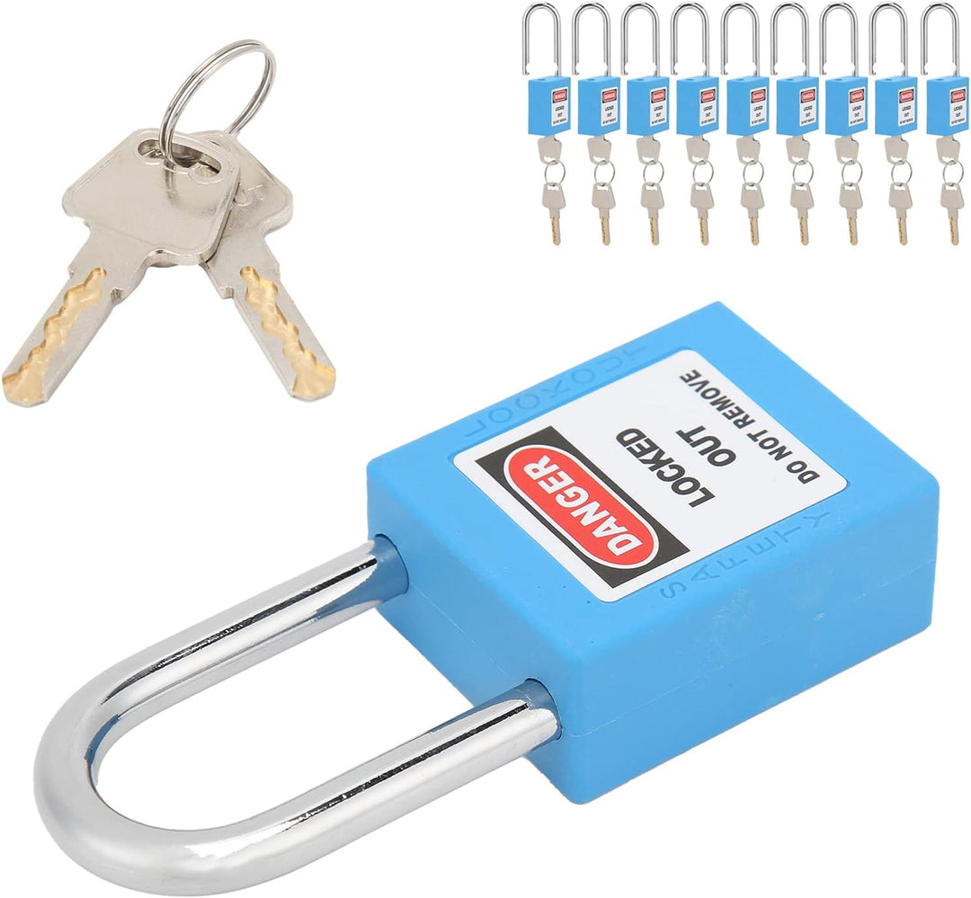 Lockout Tagout Schlösser 10 Sätze Sicherheitsvorhängeschlösser Stahlträgerisoliertes Korrosionsschut