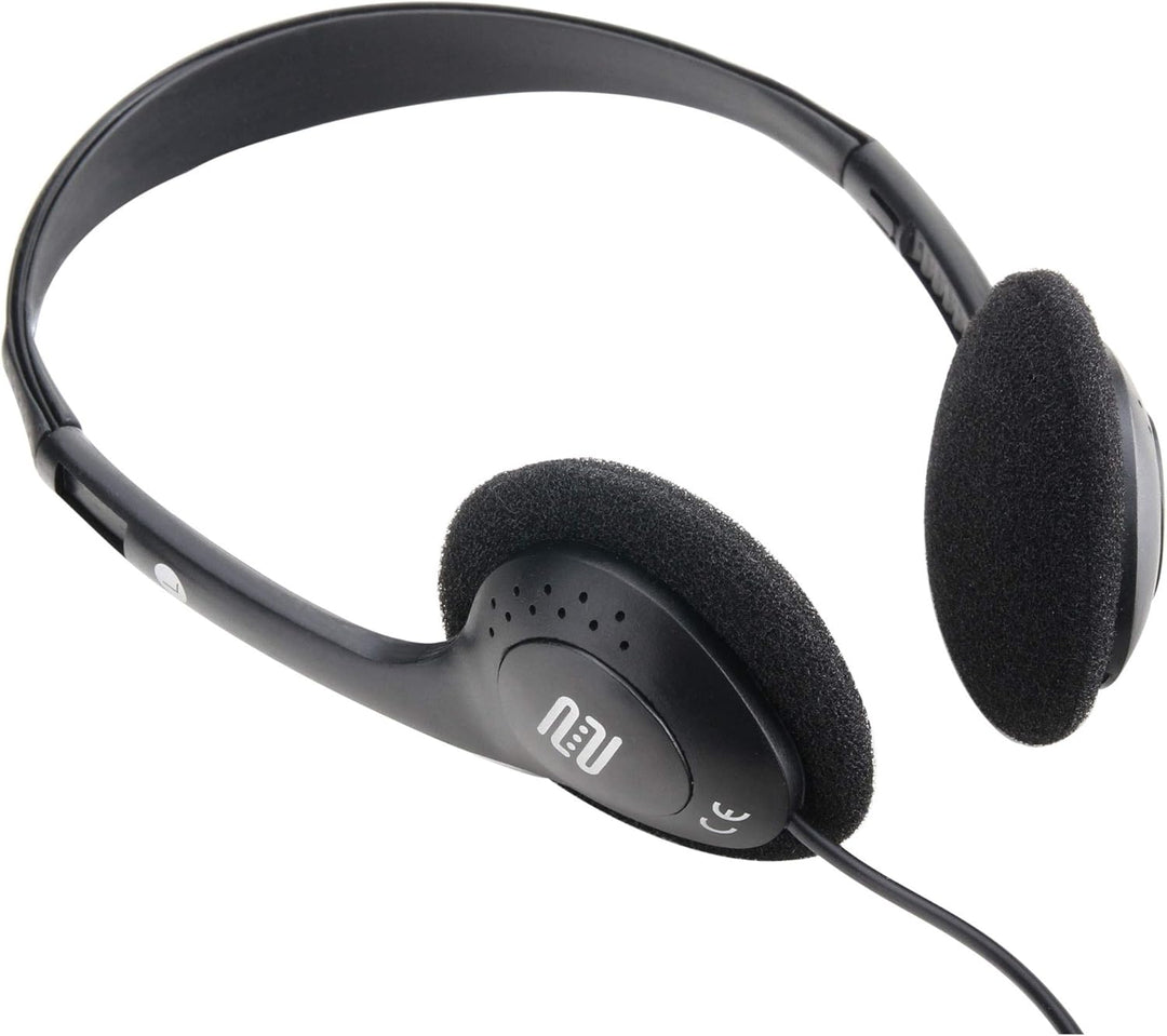 Pronomic KH-10BK Kopfhörer 10x Set - Ideal für TV und Silent Guide-Systeme - Verstellbarer Kopfbügel