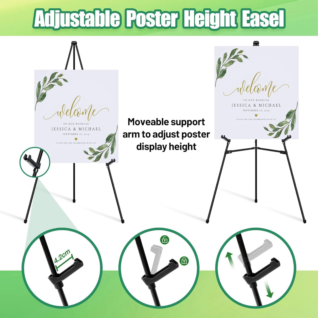 Staffelei – Faltbare Metall Staffelei, Verstellbare Bodenstaffelei mit Sofort Stativ – Leinwandständ
