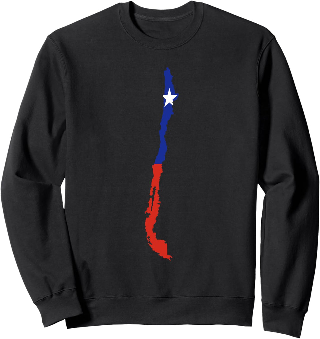 Chile Karte Flagge Sweatshirt