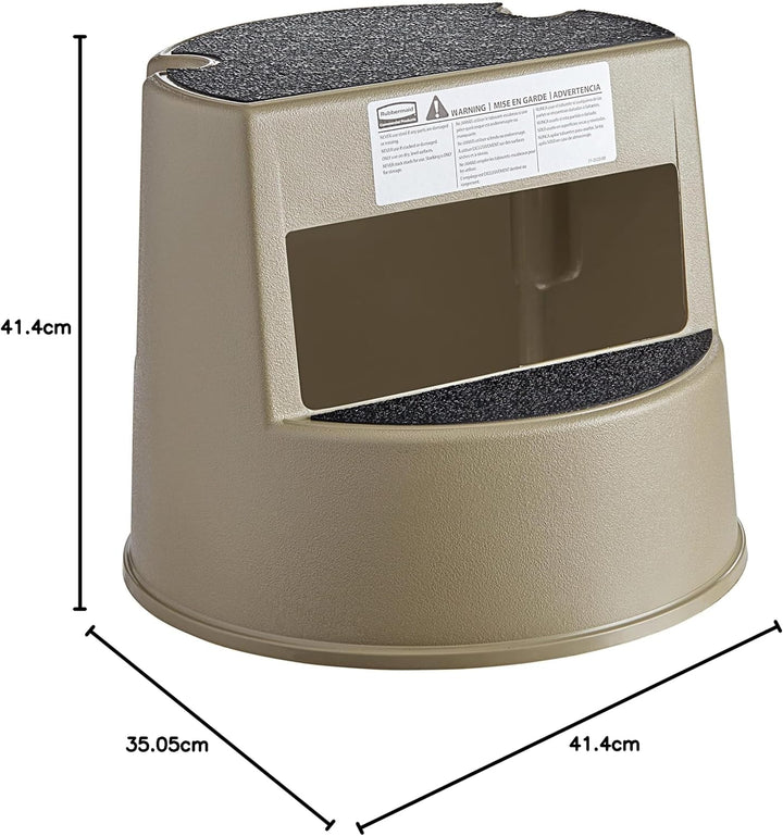 Rubbermaid Commercial Products kommerziellen Mobile Step Two Stufen, Beige, Beige