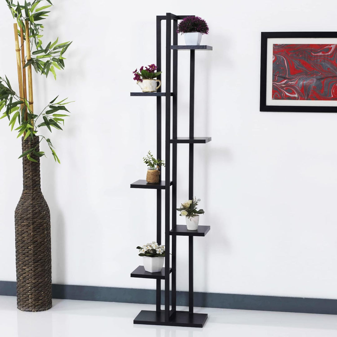 [en.casa] Blumenständer Somero 7 Ebenen Blumenregal 150 x 34 x 21 cm Pflanzenständer Indoor Pflanzen