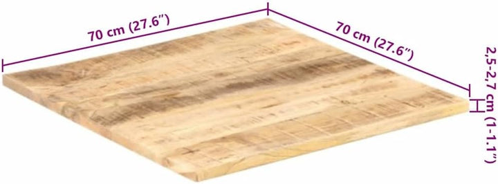 vidaXL Mangoholz Massiv Tischplatte Massivholzplatte Holzplatte Ersatztischplatte Holz Platte für Es