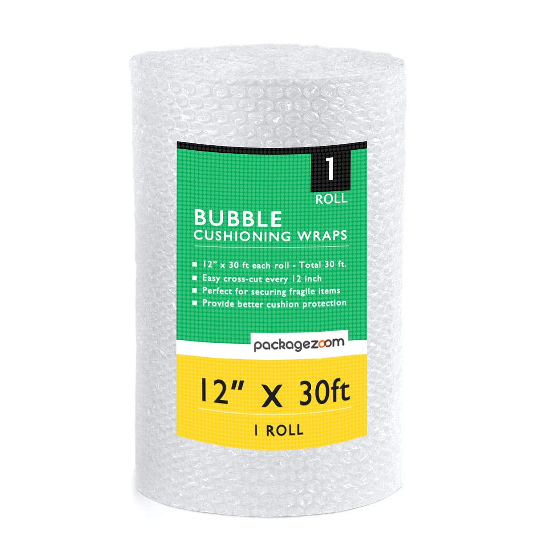 PackageZoom Luftpolsterfolie, 30,5 cm x 9 m, perforiert, alle 30,5 cm, Luftpolsterfolie zum Verpacke