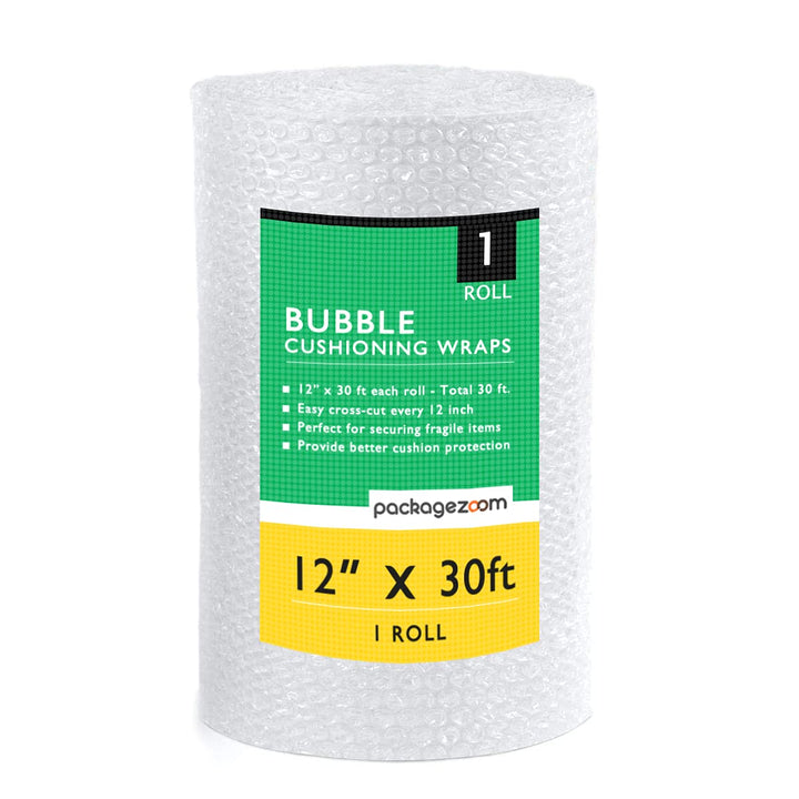 PackageZoom Luftpolsterfolie, 30,5 cm x 9 m, perforiert, alle 30,5 cm, Luftpolsterfolie zum Verpacke