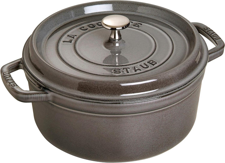 STAUB Gusseisen Bräter/Cocotte, Rund 18 cm, 1,7 L, Aromaregen Funktion, Für alle Herdarten geeignet,