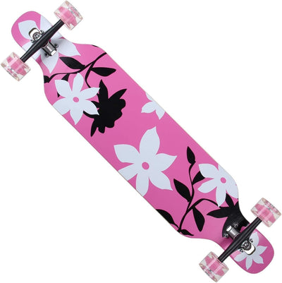 FunTomia Longboard mit 3 Flex Stufen Drop Through Cruiser Komplettboard Mach1 Speed Kugellager T-Too