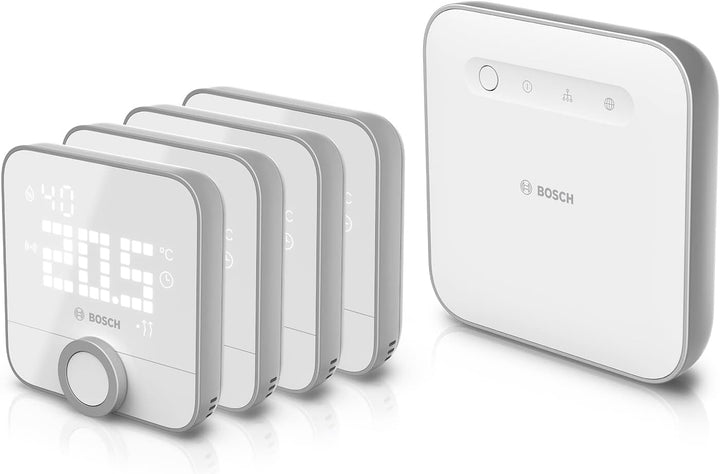 Bosch Smart Home Raumthermostat 230V II für kabelgebundener Heizsysteme, 4er-Set 4x Raumthermostat I