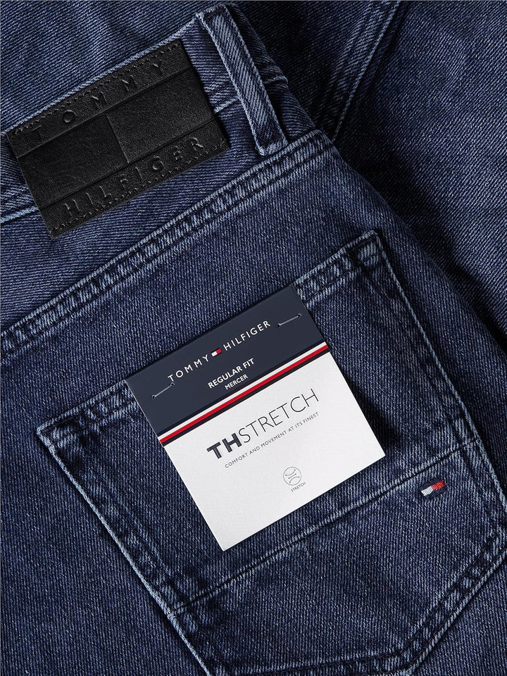 Tommy Hilfiger Herren Jeans Regular Stretch 40W / 36L Denim (Banks Blue Black), 40W / 36L Denim (Ban