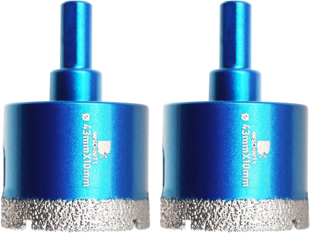 Diamant Trockenbohrer Fliesenbohrer 43mm - BRSCHNITT 3 Stück Diamant Bohrkrone - Lochsäge für Kerami