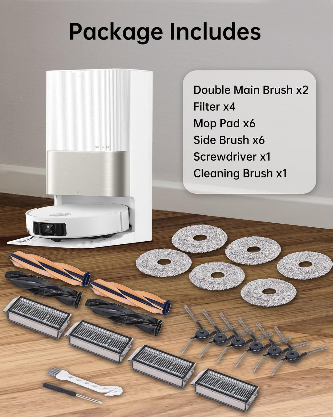 Zubehörset Ersatz für Dreame X50 Ultra Complete/L50 Pro Ultra/L40s Pro Ulta/X50 Master Saugroboter,