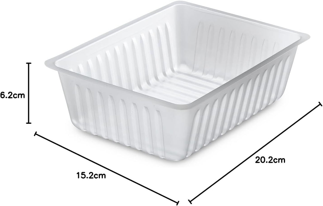 GUILLIN – caissipack b1500t 250 Barquette charcutiere Beutel 1500 cc, Polystyrol, transparent, 20,2 