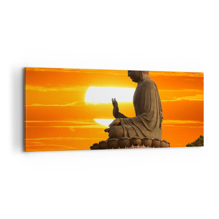 Wandbilder Dekoration Wohnzimmer tempel buddha Panorama Bilder auf Leinwand 120x50cm Leinwandbild mi