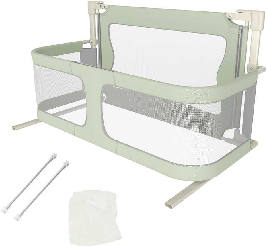Kedia 3-in-1 Babybettgitter, Klappbettzaun mit Moskitonetz, Bed Rail, Sicherheitsgitter für Kinder,