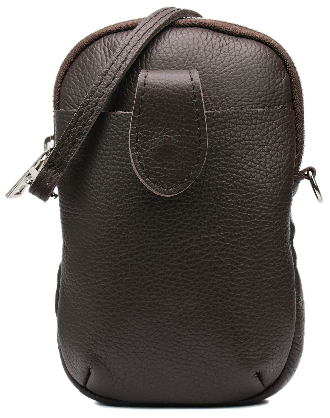 SH Leder Damen Umhängetasche Handytasche Multifunktion Geldbörse Beutel aus Echtleder Verstellbar Sc