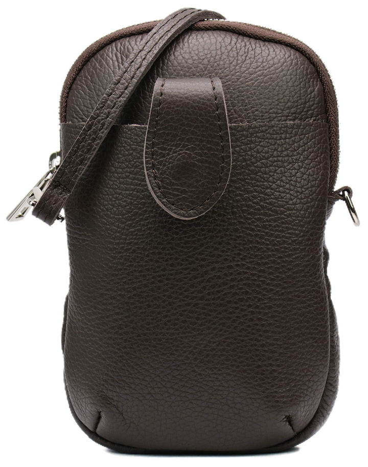 SH Leder Damen Umhängetasche Handytasche Multifunktion Geldbörse Beutel aus Echtleder Verstellbar Sc