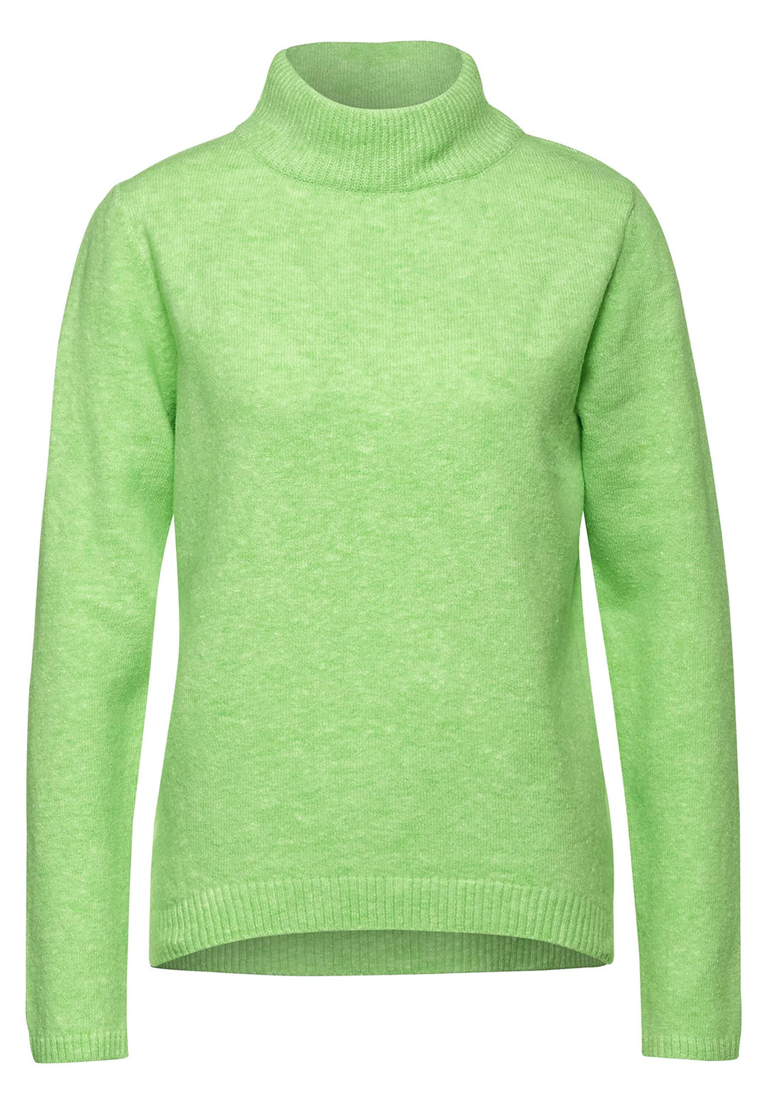 Street One Damen Pullover in Melange-Optik Sunny Lime Melange 42