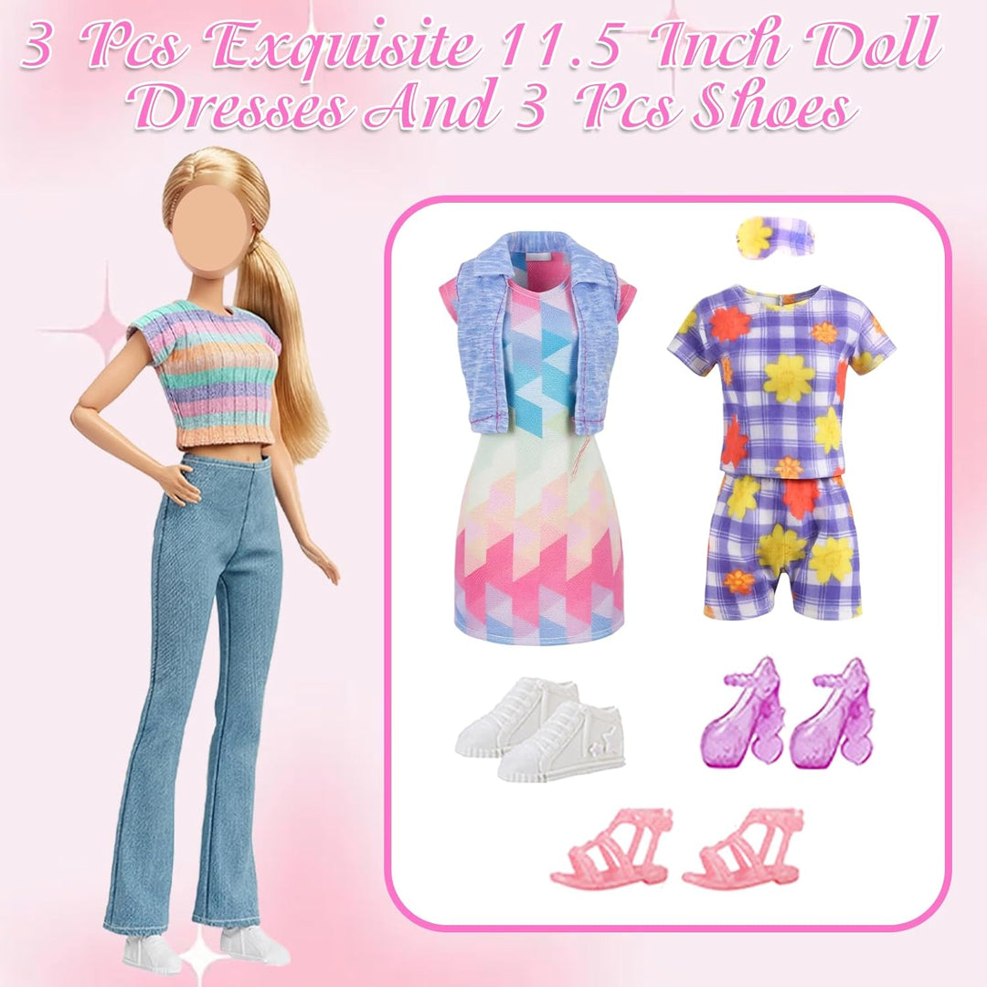 28 Stück PuppenKleidung Camping Sets Kompatibel mit Barbie, 11.5 Inch Puppe Zubehör 1 Puppenzelt 1 P