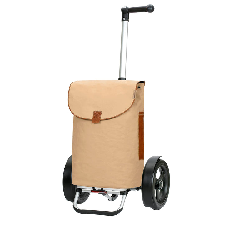 ANDERSEN Einkaufstrolley - Tura Shopper Saira beige 55 L Einkaufsroller,Leder,nachhaltig,XXL, Alumin