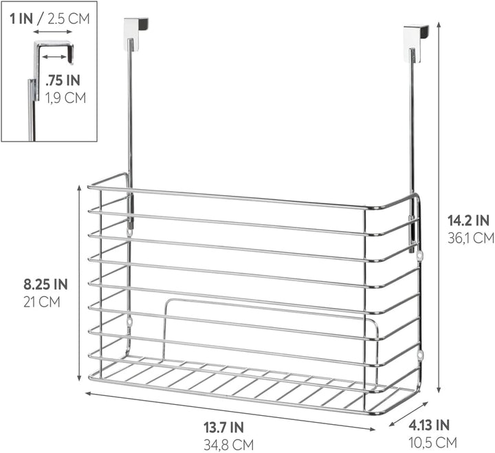 iDesign 48810EU Classico Aufbewahrungskorb zum Hängen über den Küchenschrank für Schneidebretter, Ba