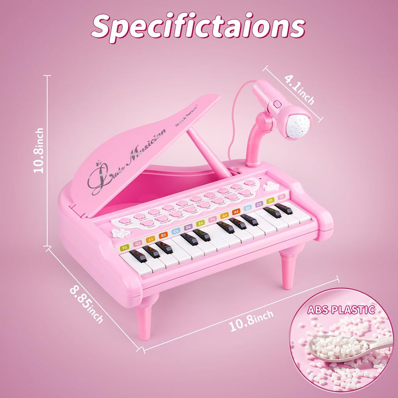 Keyboard für Kinder ab 1 2 3 - Kinderklavier ab 1 2 3 Jahre - Piano Keyboard mit Mikrofon - Musikins
