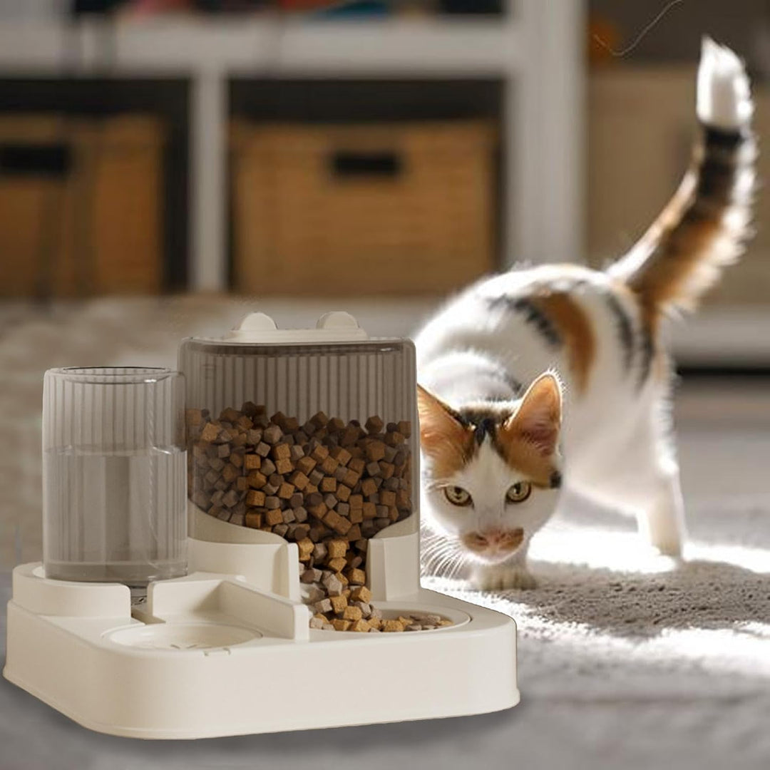 Automatischer Futterspender Und Bewässerung, Hundewasserspender, 2-in-1-Welpenfutterautomat Mit Futt