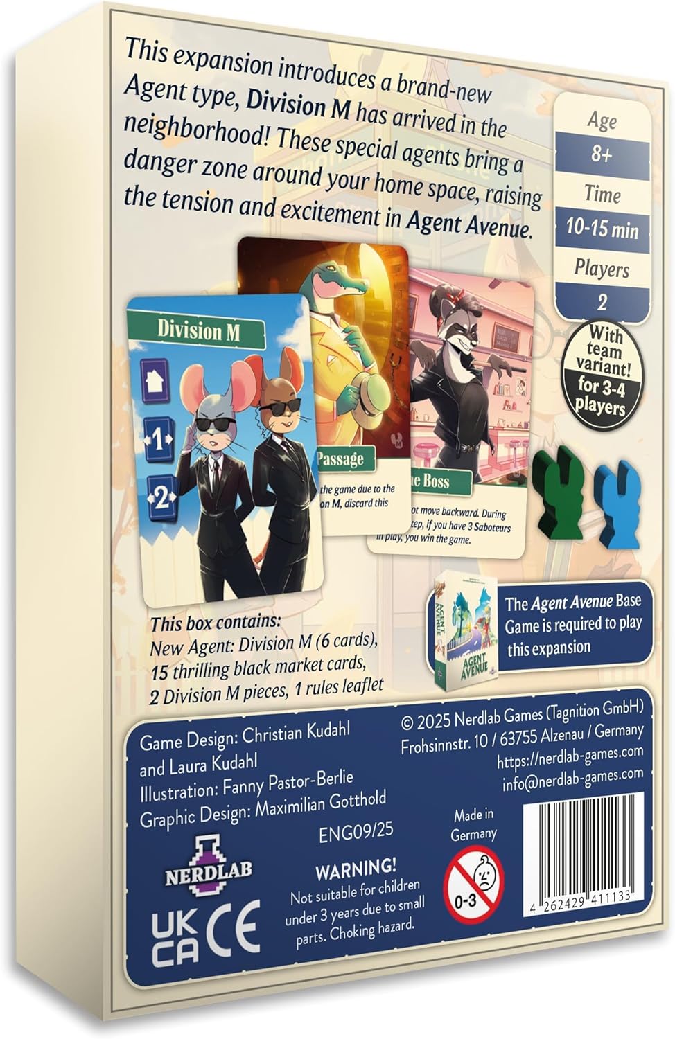 Agent Avenue Bundle Base Game and Division M Expansion (English Version) - Strategy Card Game, 2-4 P