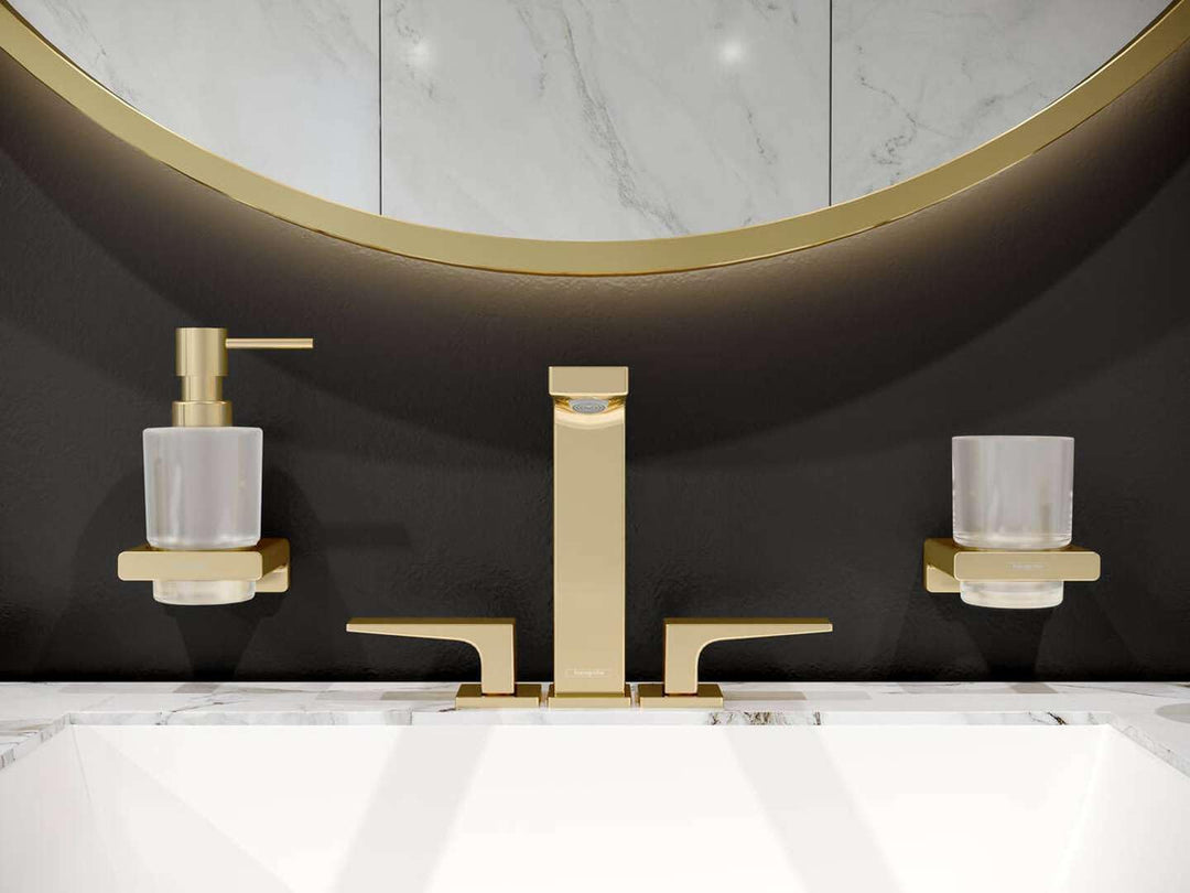 hansgrohe Zahnputzbecher AddStoris, Zahnbürstenhalter, Polished Gold Optic Polished Gold Optik, Poli