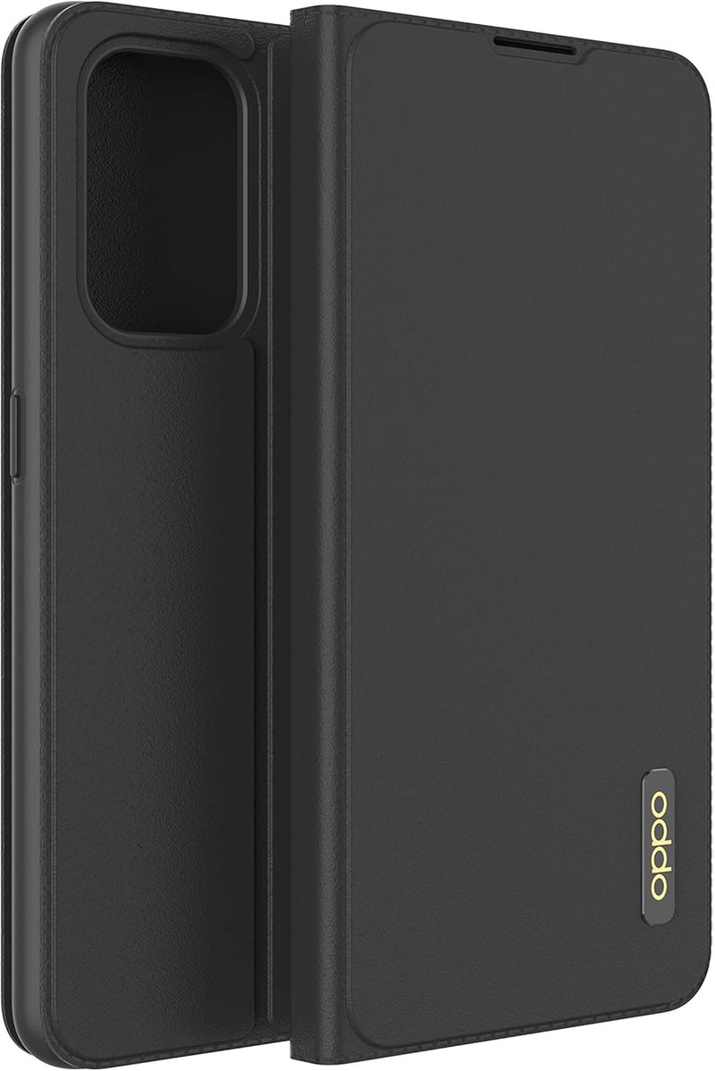 OPPO Offizielle A94 5G Schutzhülle – Klappetui aus PU-Leder und TPU-Kunststoff, mit Doppelkartenschl