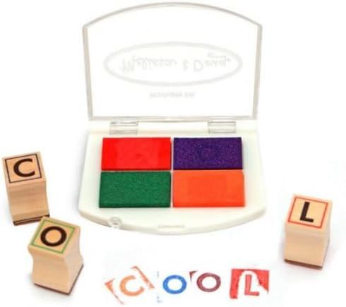 Alphabets: Wooden Stamp Set + FREE Melissa & Doug Scratch Art Mini-Pad Bundle [35576]